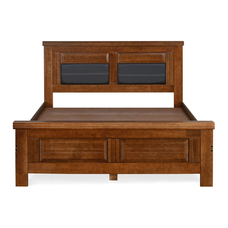 Dexter Solid Wood King Bed (Cappucino)