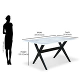 Oyster Solid Wood Dining Table (Dark Walnut)