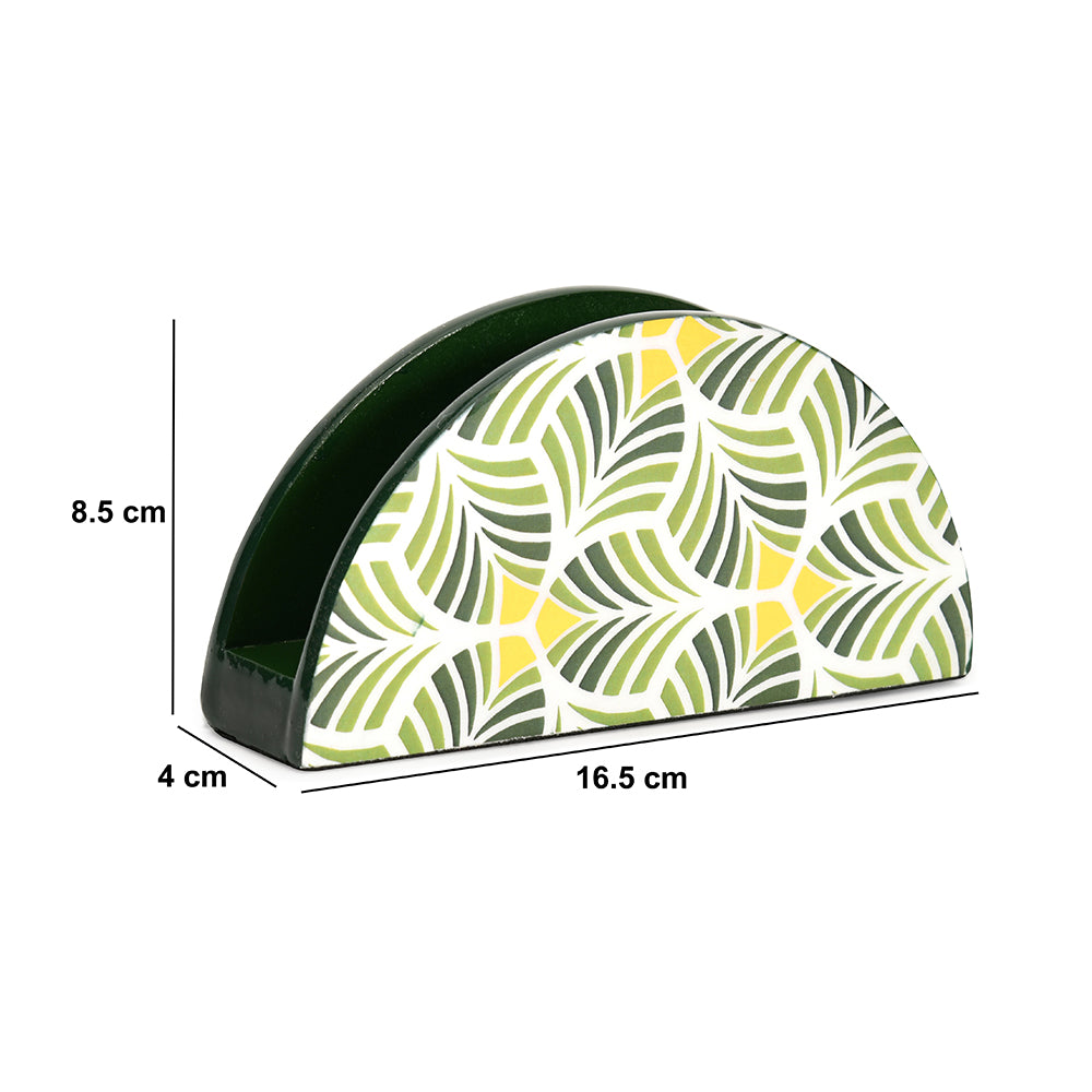 Printed Wooden MDF Napkin Holder (Green)