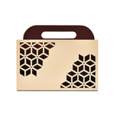 MDF Wooden Cutlery Holder (Brown & Beige)