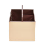 MDF Wooden Cutlery Holder (Brown & Beige)