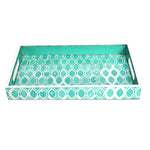 Printed MDF Serving Trays Set of 2 (Seagreen)