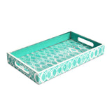 Printed MDF Serving Trays Set of 2 (Seagreen)