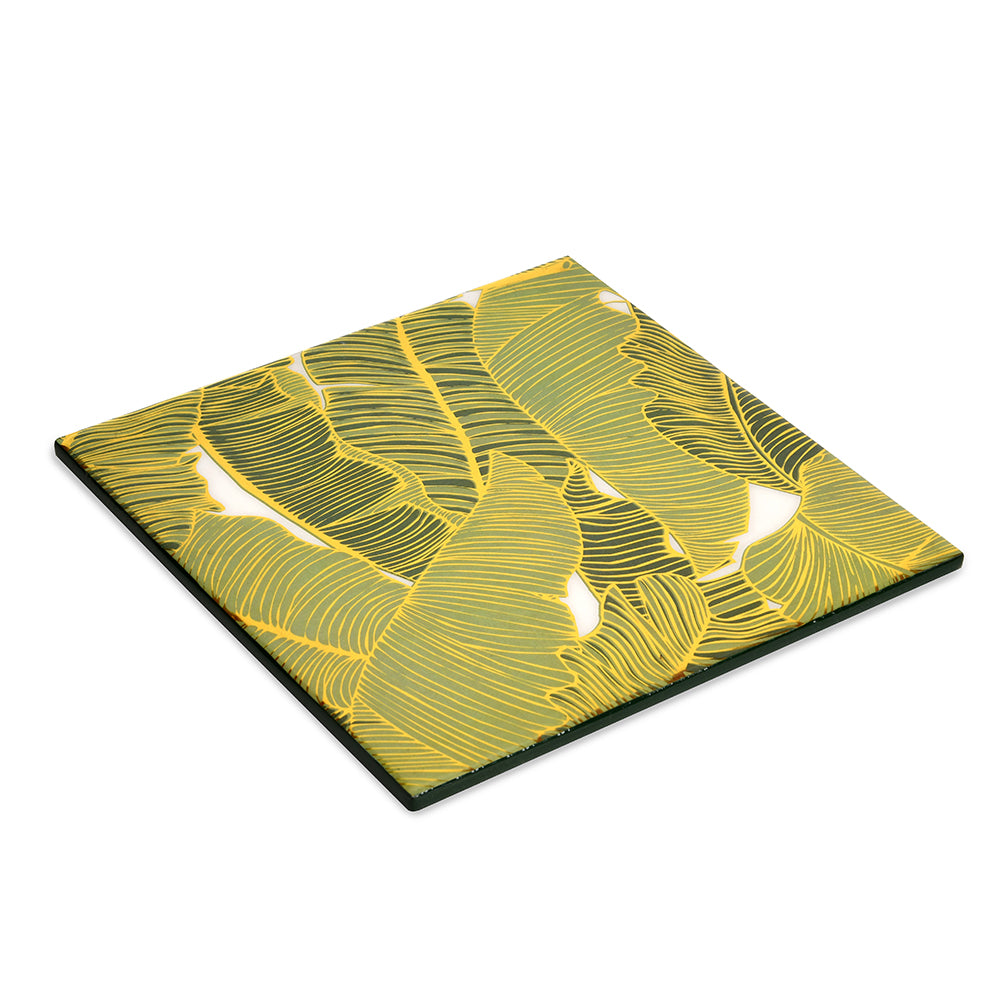 Printed MDF Wooden Trivet (Green)