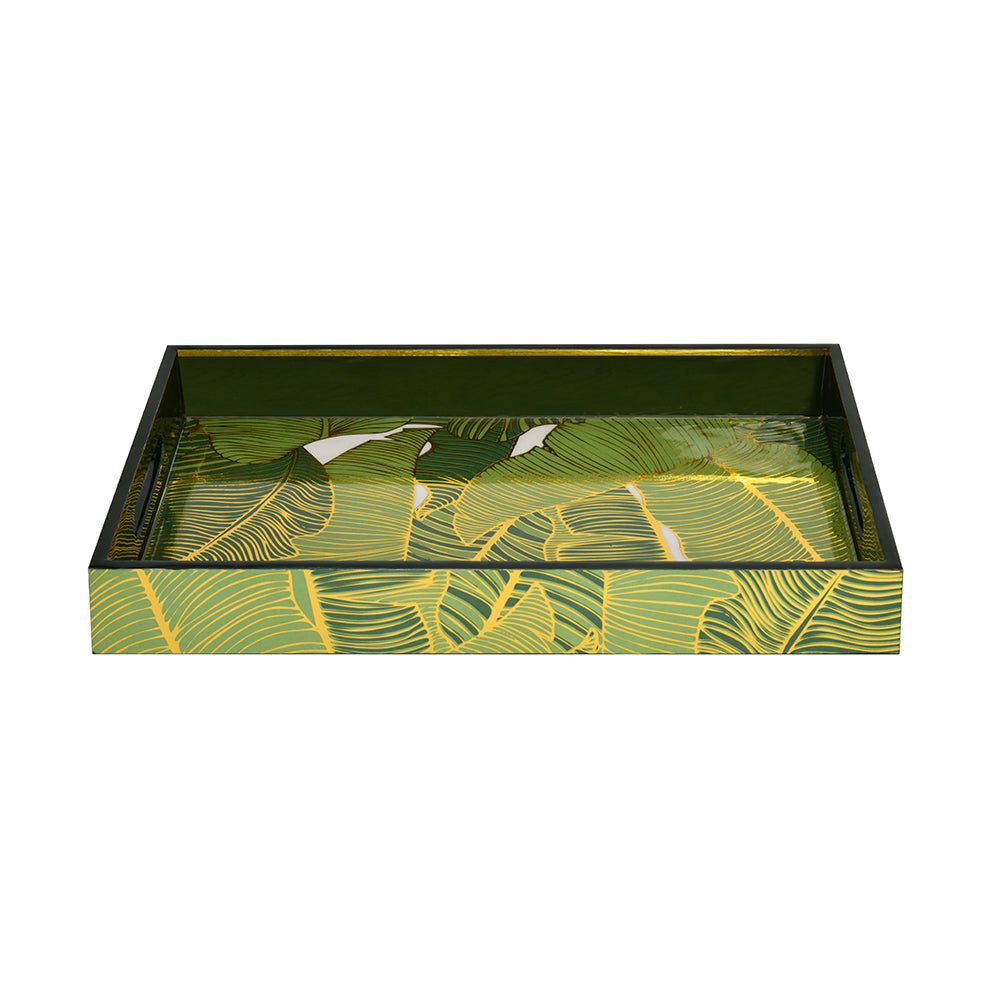 Printed MDF Serving Trays Set of 2 (Green)