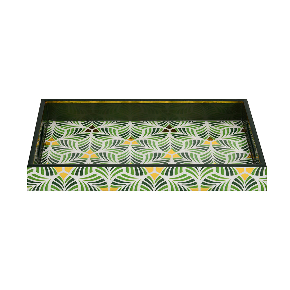 Printed MDF Serving Trays Set of 2 (Green)