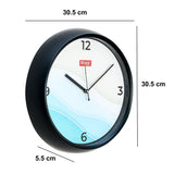 Seashore Plastic Analog Wall Clock (Seagreen & Beige)