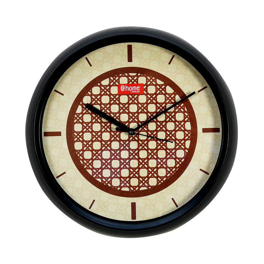 Maze Plastic Analog Wall Clock (Brown & Beige)