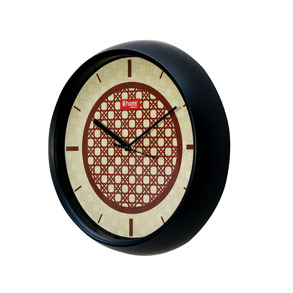 Maze Plastic Analog Wall Clock (Brown & Beige)