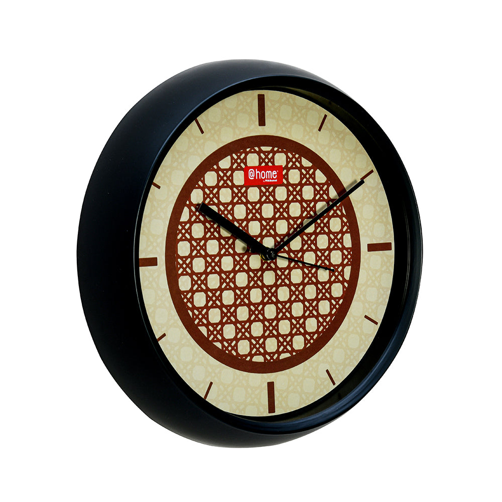 Maze Plastic Analog Wall Clock (Brown & Beige)