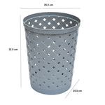 Polypropylene Woven Trash 13 L Open Dustbin (Grey)