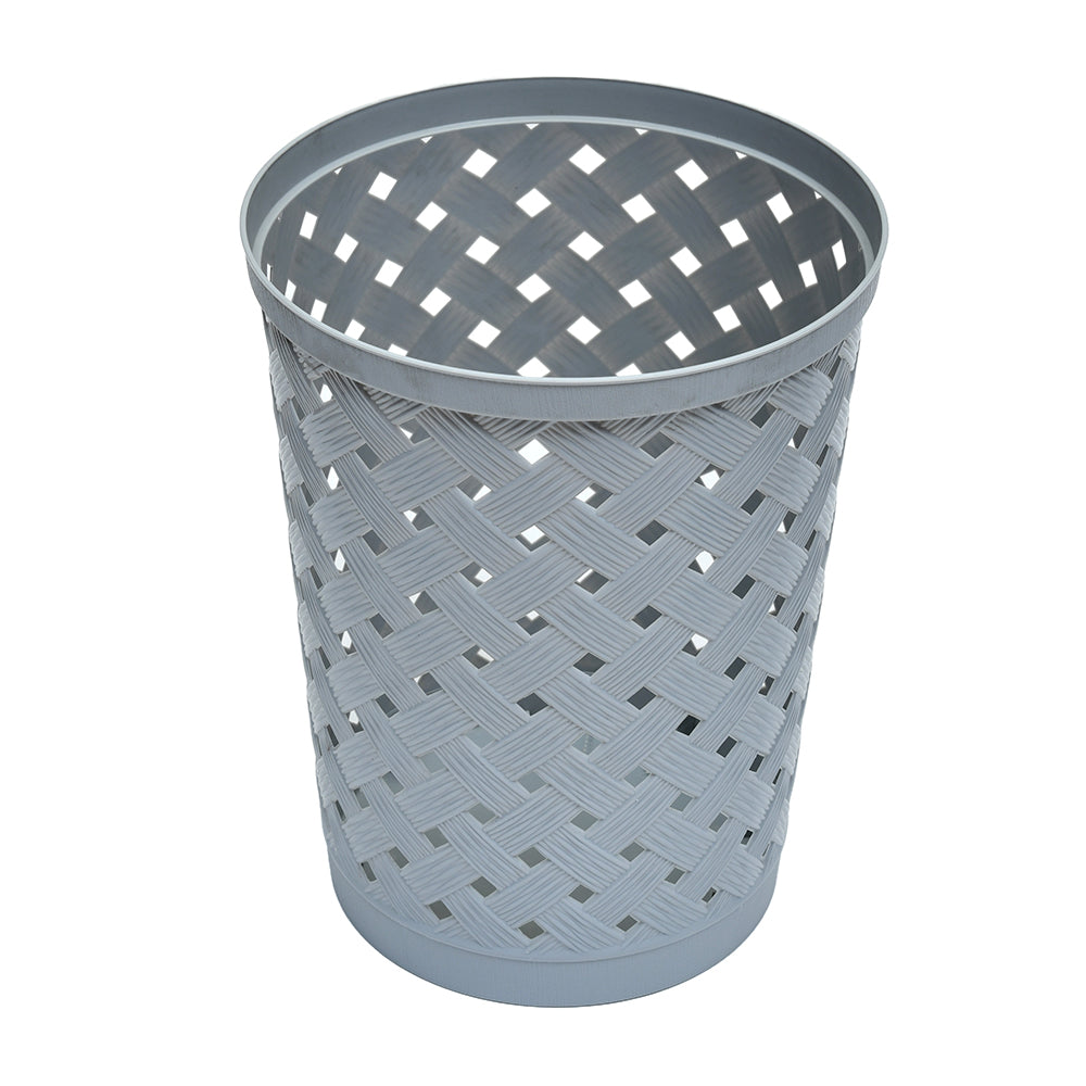 Polypropylene Woven Trash 13 L Open Dustbin (Grey)