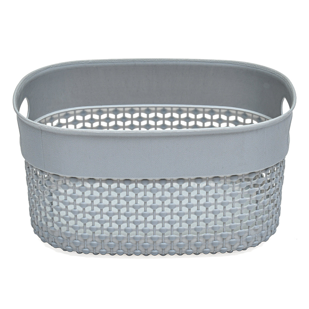 Polypropylene 3.3 L Storage Basket Set of 3 (Grey)