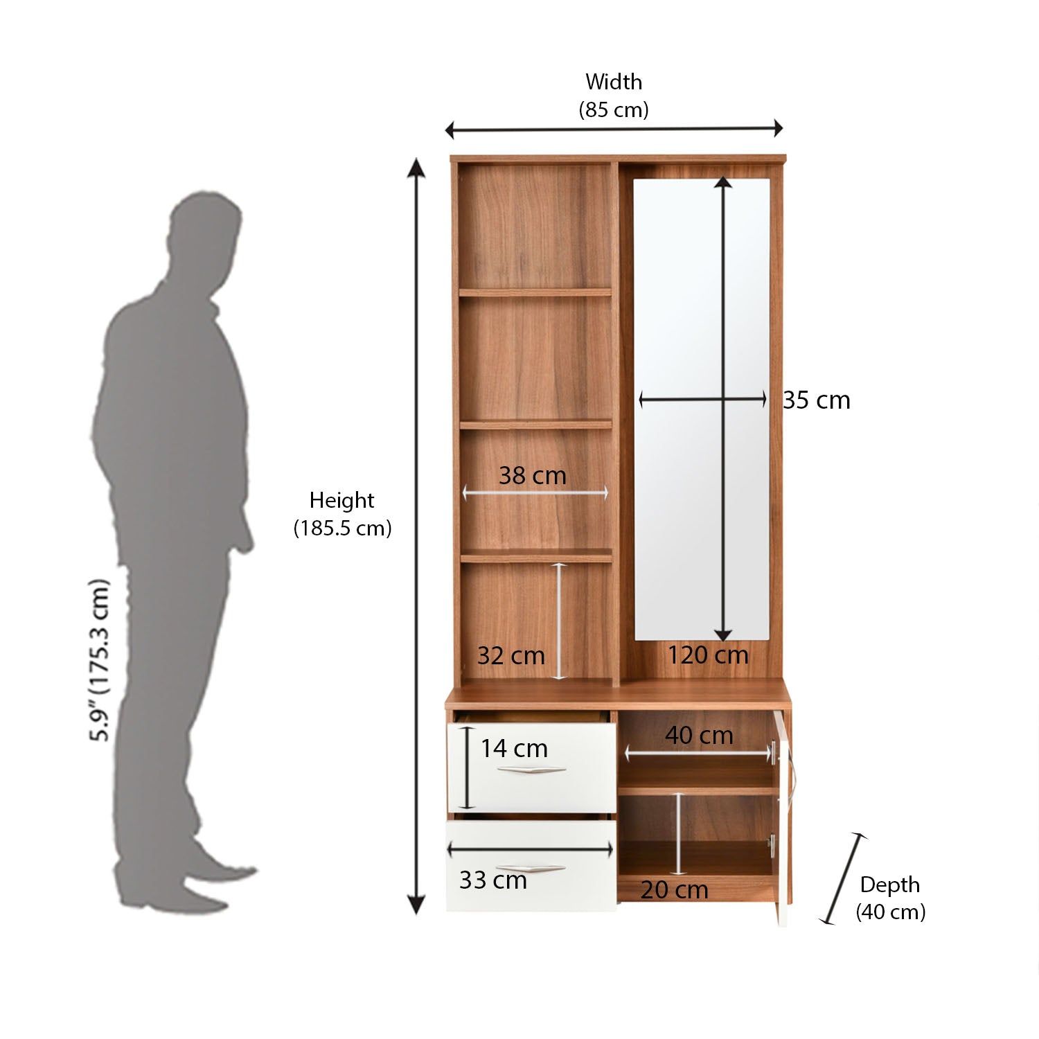 Eternal Dresser with Mirror (Teak)