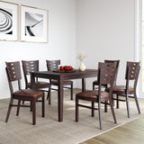 Fern 6 Seater Dining Set (Erin Brown)