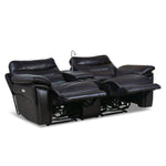 Bakewell 2 Seater Leather Electric Recliner with Console (Brown)