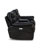 Bakewell 2 Seater Leather Electric Recliner with Console (Brown)