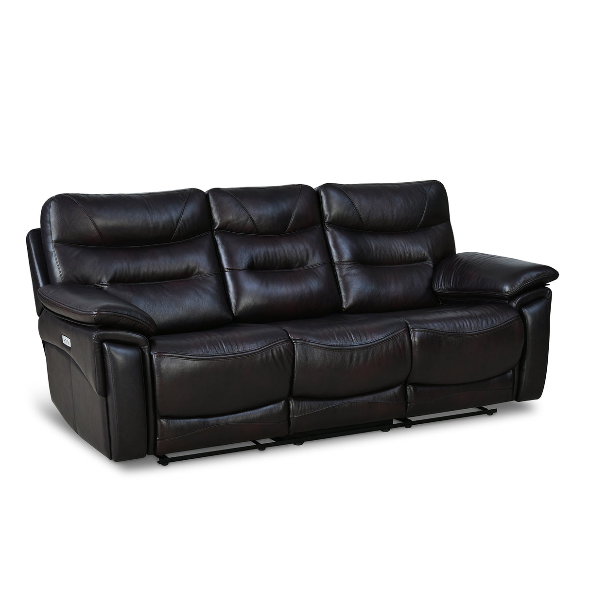 Bakewell 3 Seater Leather Electric Recliner (Brown)