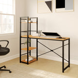 Dalton Desk with Bookshelf (Teak)