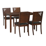 Floret 4 Seater Dining Set (Walnut)