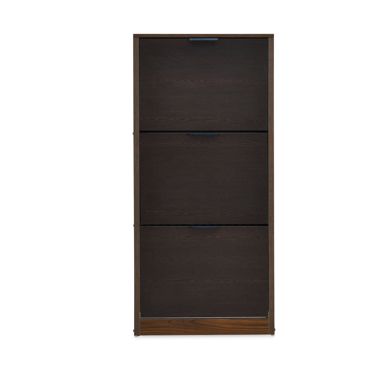 Florine 3 Tier Engineered Wood Shoe Cabinet (Walnut & Wenge)