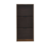 Florine 3 Tier Engineered Wood Shoe Cabinet (Walnut & Wenge)