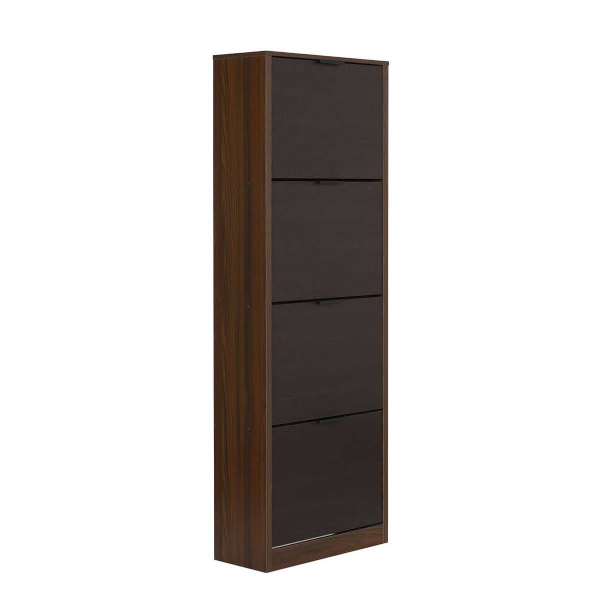 Florine Engineered Wood 4 Tier Shoe Rack (Walnut & Wenge)