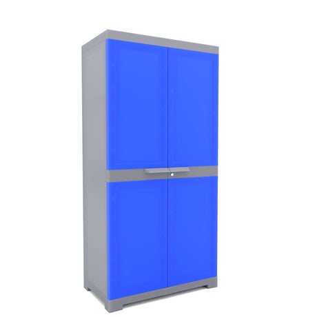 Nilkamal Freedom Mini Medium (FMM) Plastic Storage Cabinet (Deep Blue/Grey)