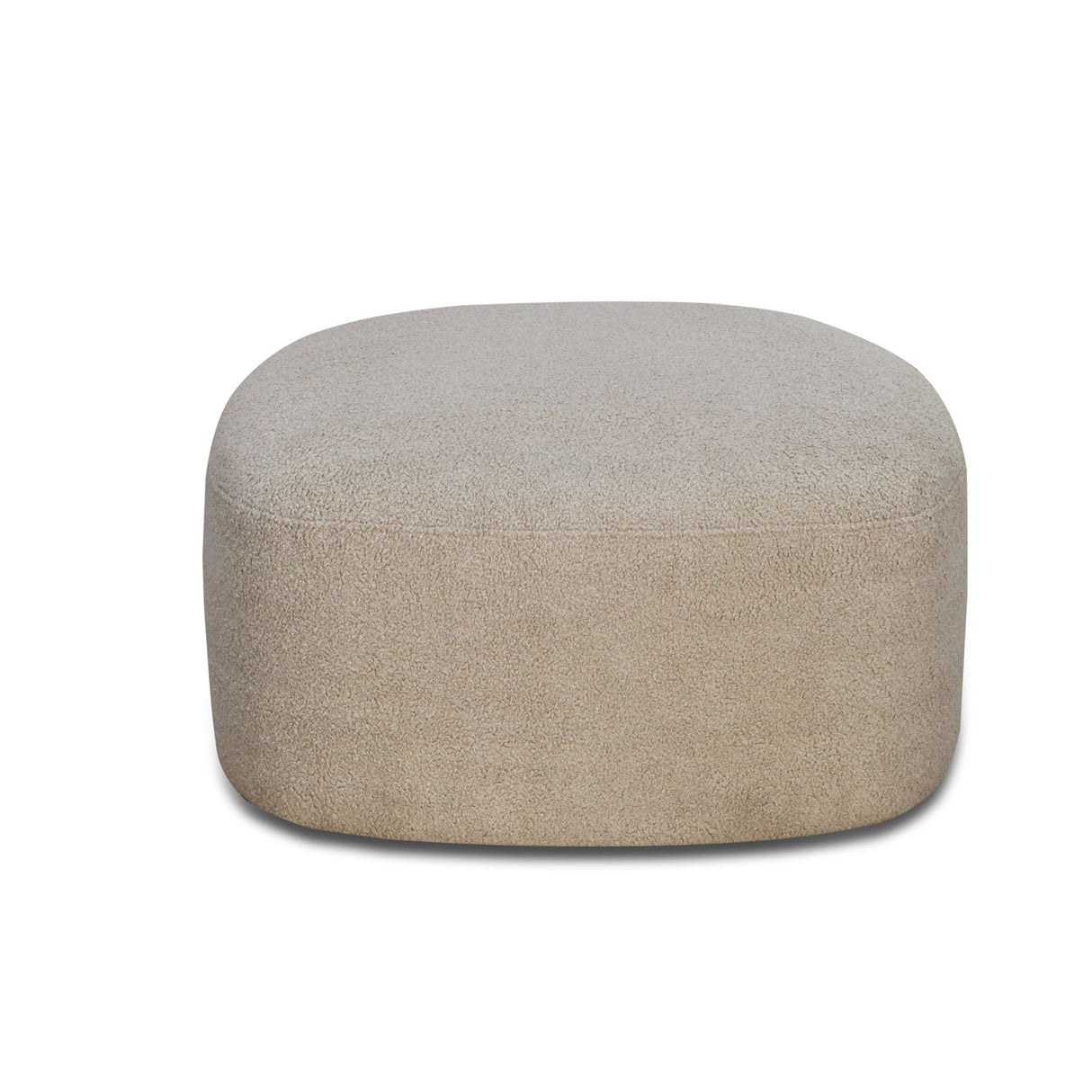 Arias by Lara Dutta Giorgio Fabric Ottoman (Light Brown)