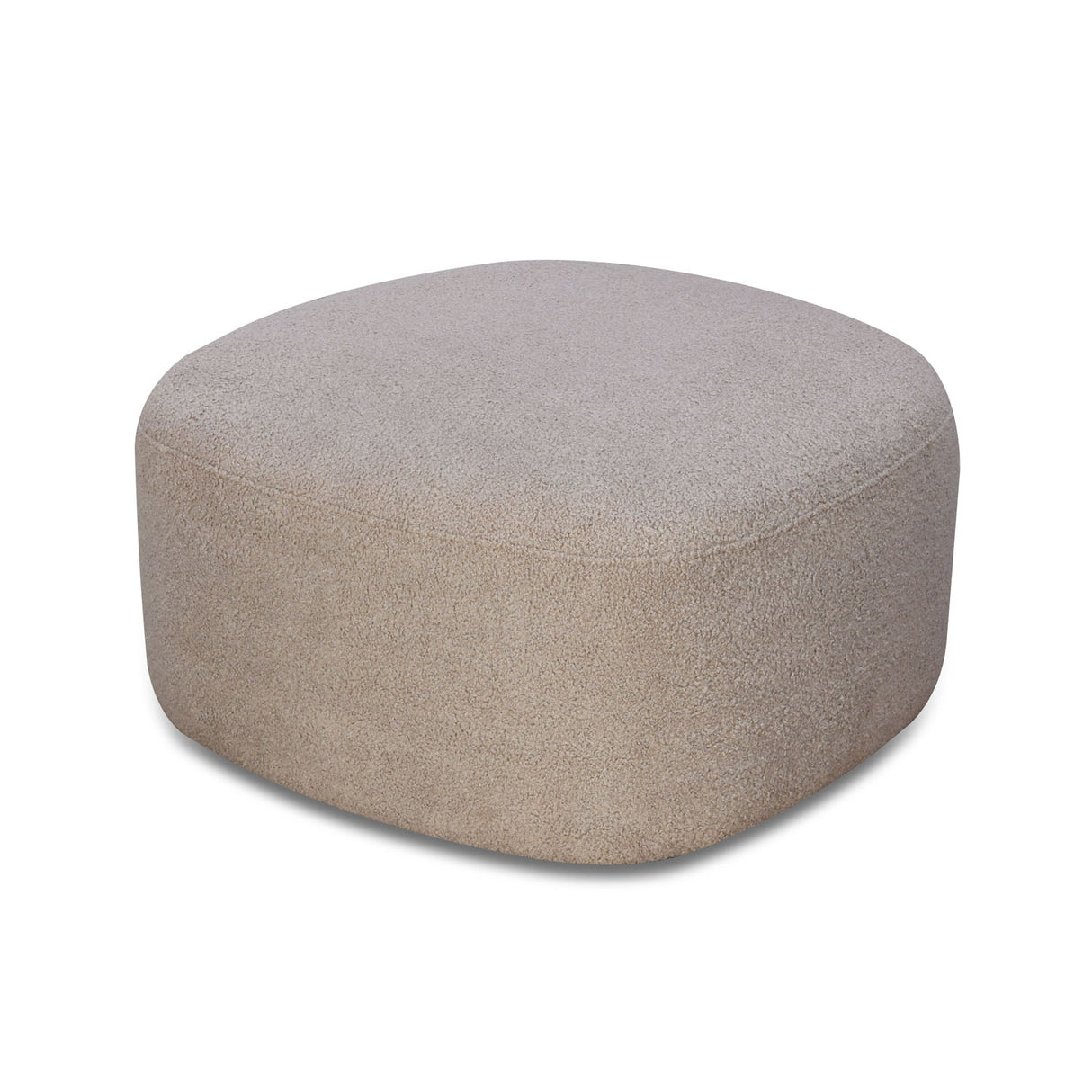 Arias by Lara Dutta Giorgio Fabric Ottoman (Light Brown)