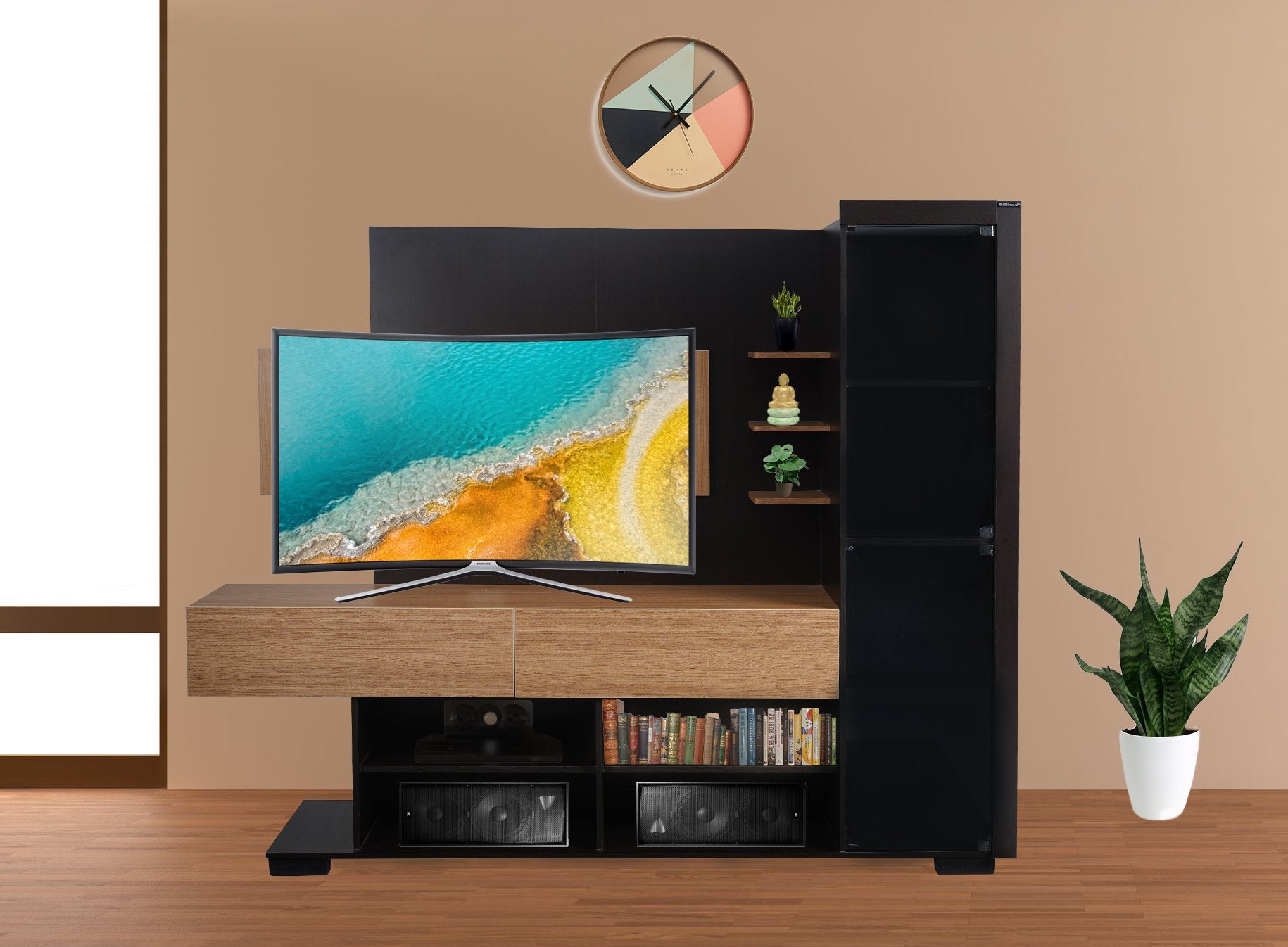 Greta Wall Unit (New Wenge/Urban Teak)