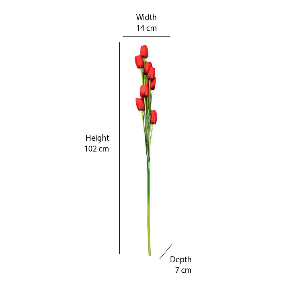 Tulip Artificial Flower Stick (Red)