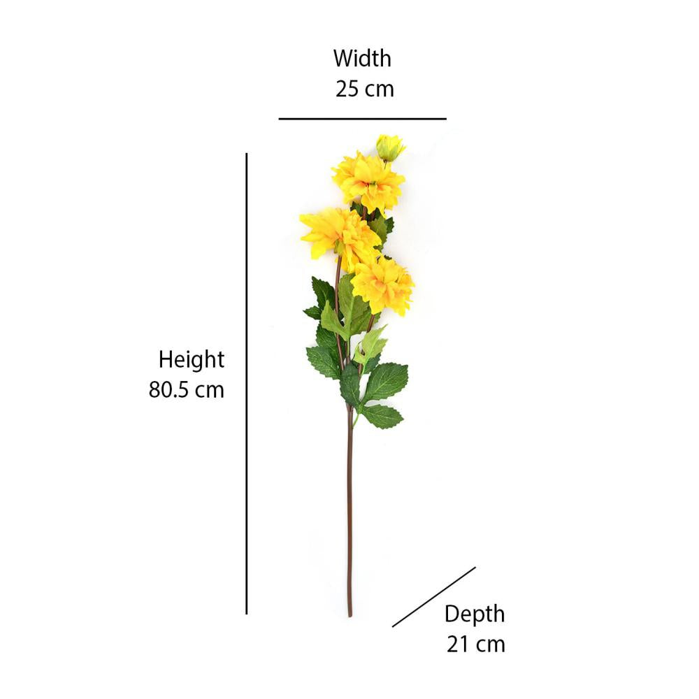 Dahlia Artificial Stick (Yellow)