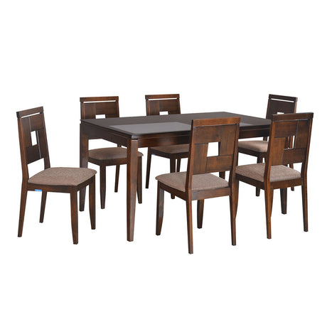 Hampshire 6 Seater Dining Set (Walnut)