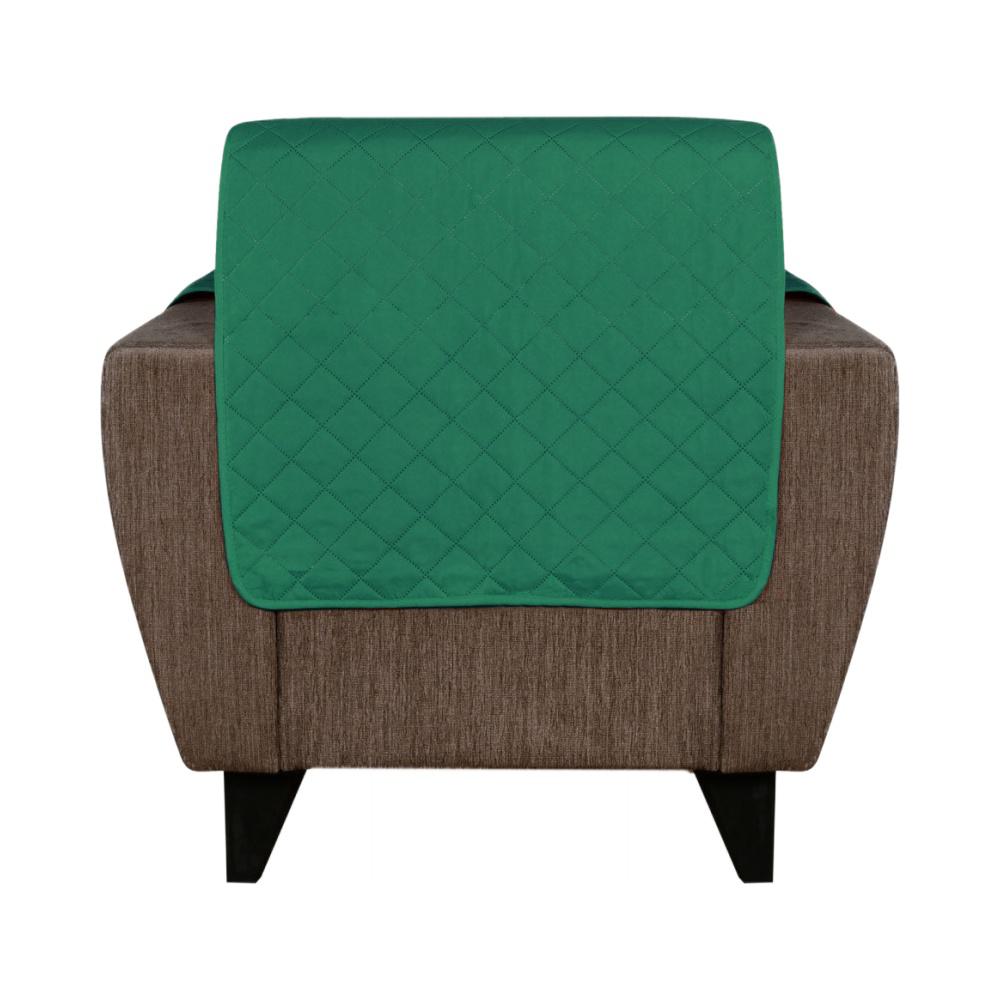 1 Seater Reversible Sofa Cover 179 cm x 165 cm (Emerald & Light Green)