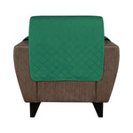 1 Seater Reversible Sofa Cover 179 cm x 165 cm (Emerald & Light Green)