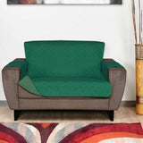 2 Seater Reversible Sofa Cover 179 cm x 223 cm (Emerald & Light Green)