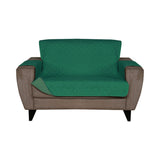 2 Seater Reversible Sofa Cover 179 cm x 223 cm (Emerald & Light Green)