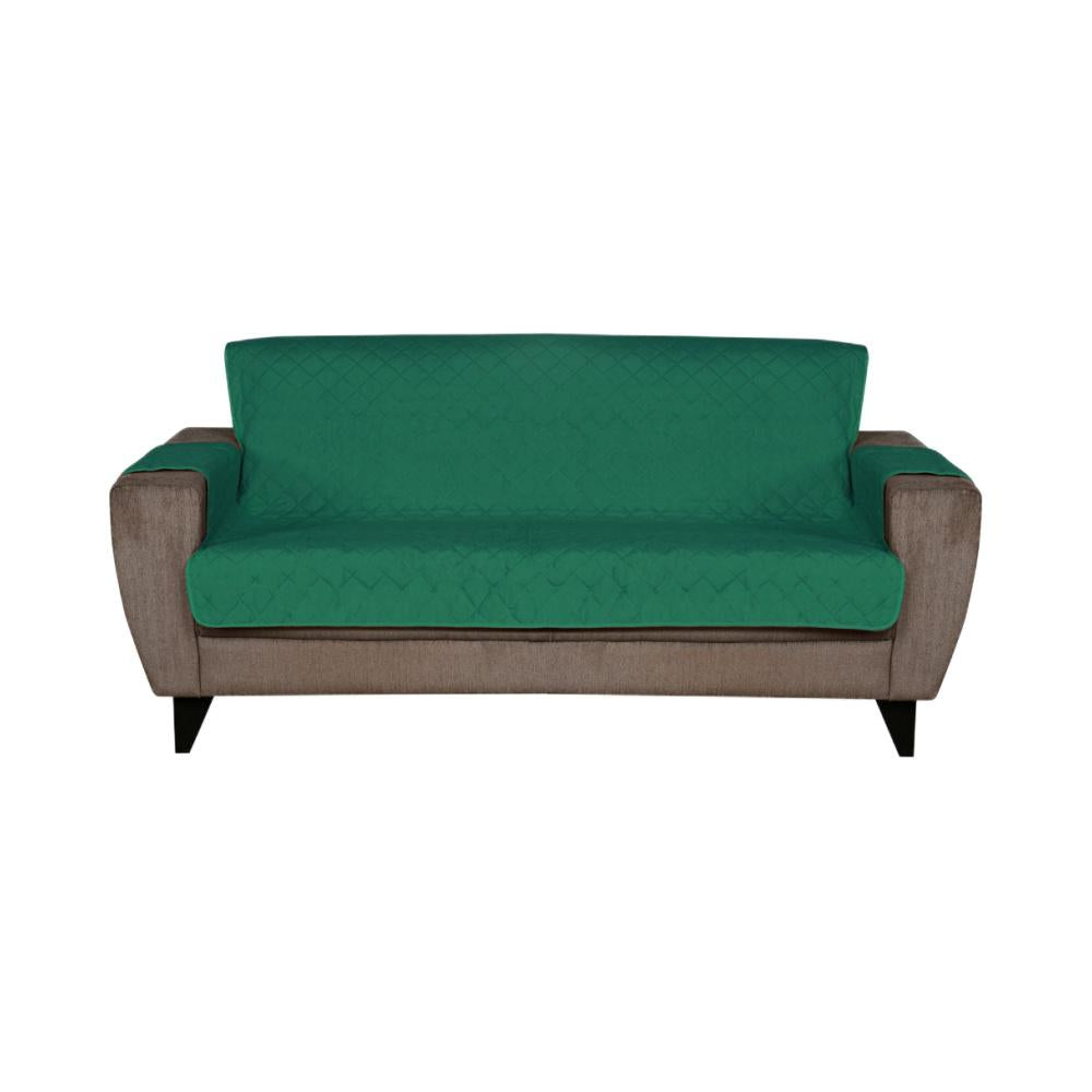 3 Seater Reversible Sofa Cover 179 cm x 279 cm (Emerald & Light Green)