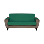 3 Seater Reversible Sofa Cover 179 cm x 279 cm (Emerald & Light Green)