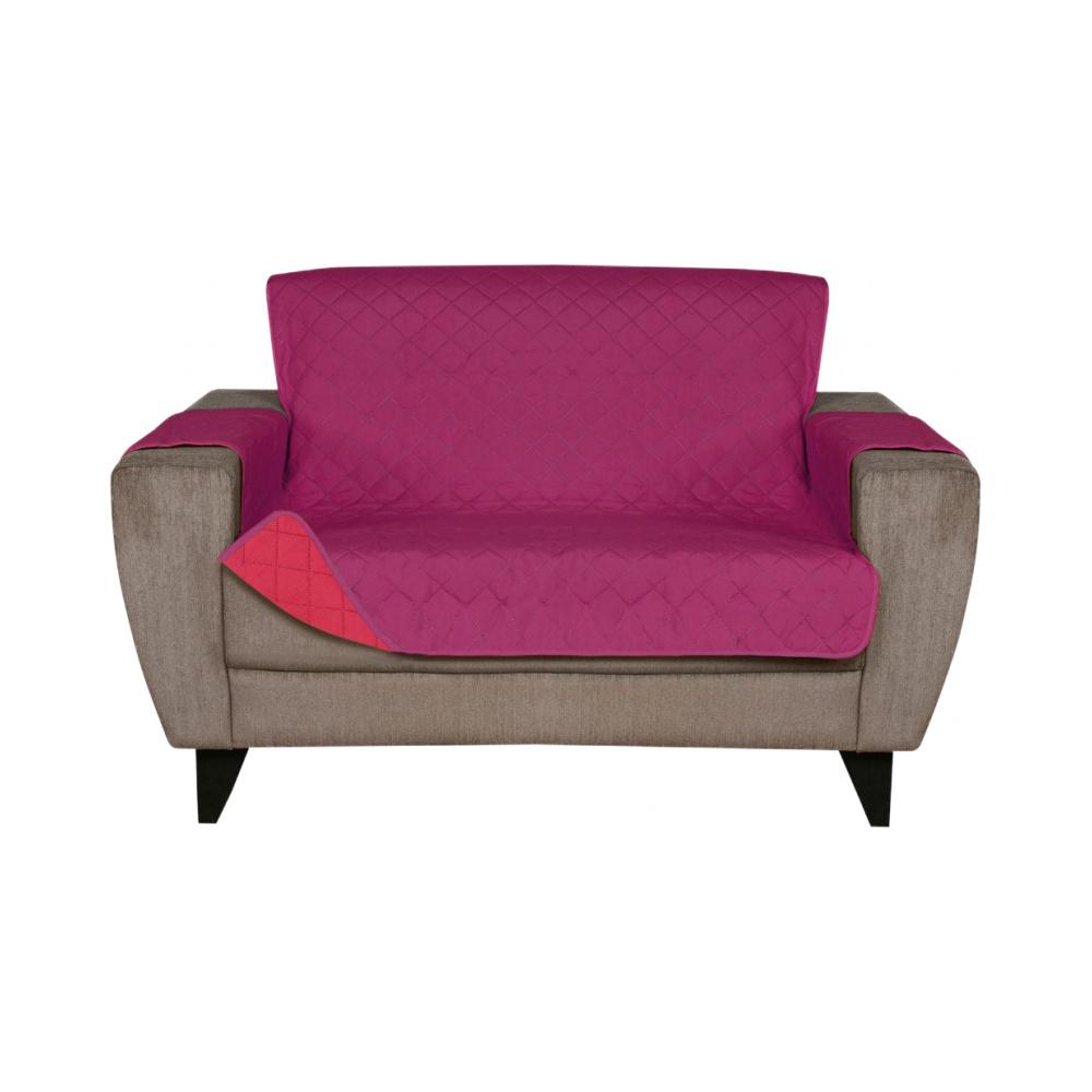 2 Seater Reversible Sofa Cover 179 cm x 223 cm (Lavender & Fushcia)