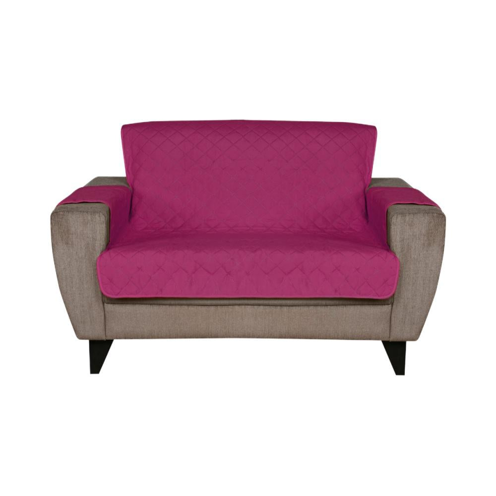 2 Seater Reversible Sofa Cover 179 cm x 223 cm (Lavender & Fushcia)