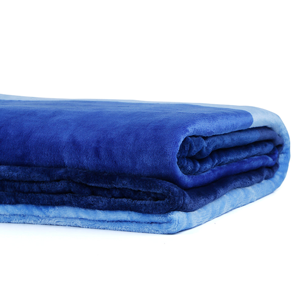 Arliss Gradation Polyester Single Blanket (Blue)