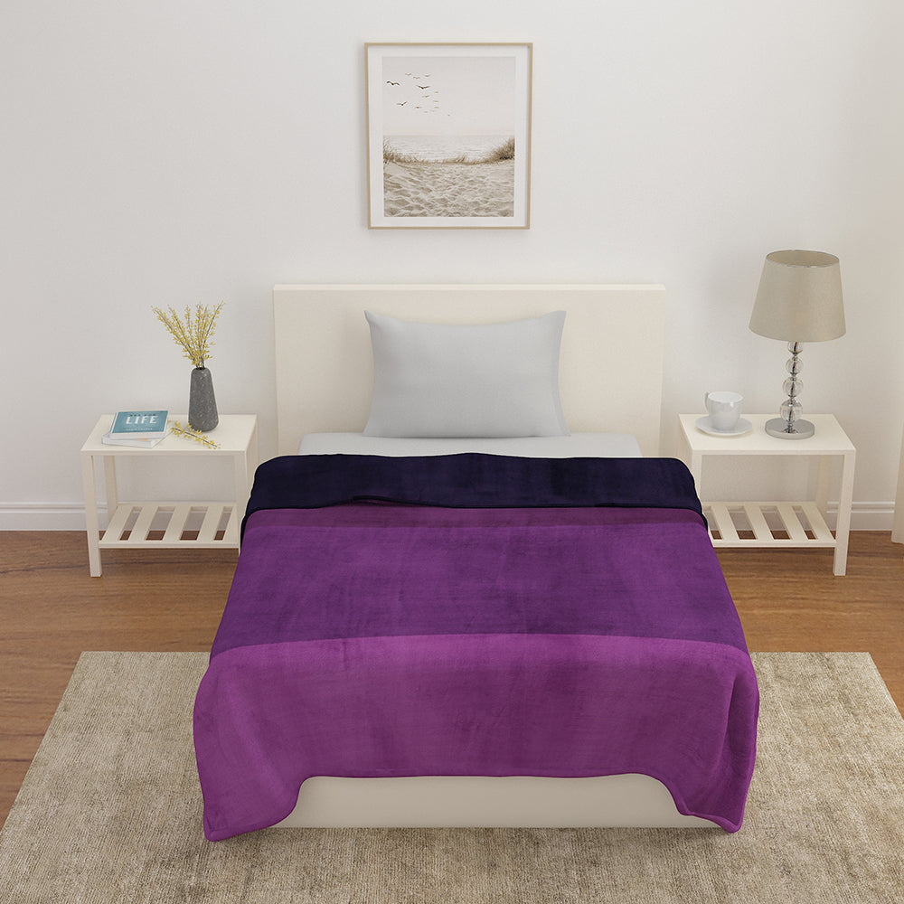 Arliss Gradation Polyester Single Blanket (Purple)