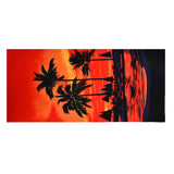 Printed 70 x 150 cm Bath Towel Red & Black