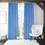 Visto Solid Blackout 7 Ft Polyester Door Curtains Set of 2 (Blue)