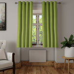 Visto Solid Blackout 5 Ft Polyester Window Curtains Set of 2 (Green)