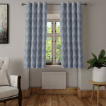 Veera Jacquard Abstract 5 Ft Polyester Window Curtains Set of 2 (Grey)