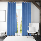 Visto Solid Blackout 7 Ft Polyester Door Curtains Set of 2 (Dark Blue)