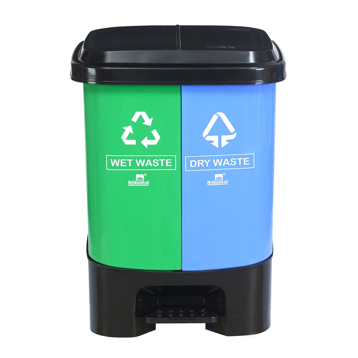 Twin Dustbin 10 Liter Each Blue & Green